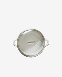 Revol BOMBANCE ROUND COCOTTE 26CM INDUCTION WITH GLASS LID Alabaster white Glass Induction SKU: '660151