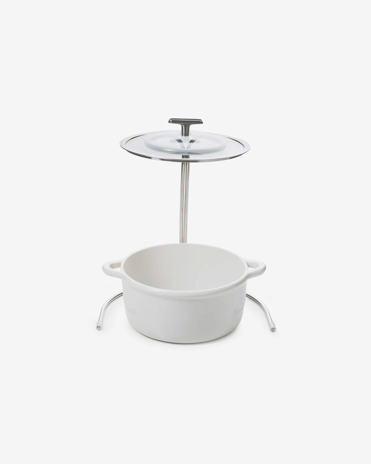 Revol BOMBANCE ROUND COCOTTE 26CM INDUCTION WITH GLASS LID Alabaster white Glass Induction SKU: '660151