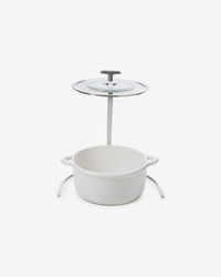 Revol BOMBANCE ROUND COCOTTE 26CM INDUCTION WITH GLASS LID Alabaster white Glass Induction SKU: '660151