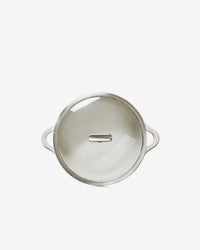 Revol BOMBANCE ROUND COCOTTE 29CM INDUCTION WITH GLASS LID Alabaster white Glass Induction SKU: '660153