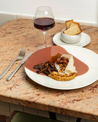 Revol CONFLUENCE DINNER PLATE 28CM Cognac Alabaster white SKU: '660921