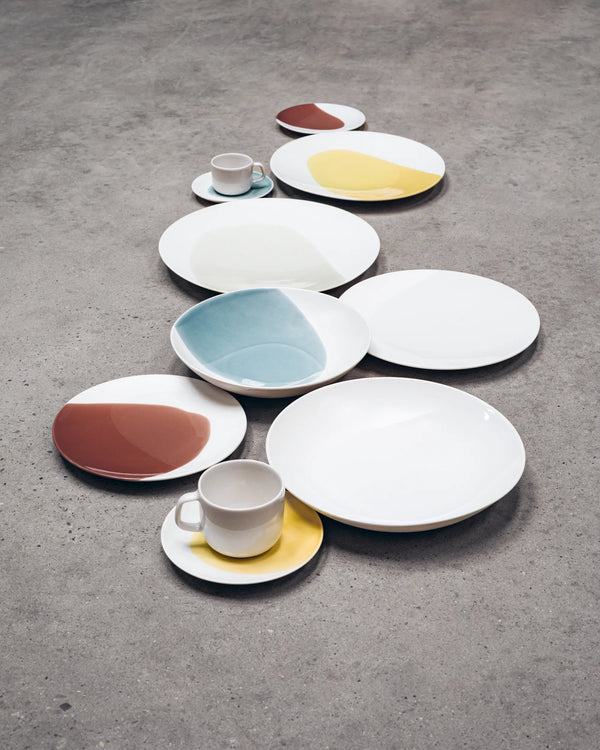 Revol CONFLUENCE DESSERT PLATE 21,5CM Cognac Alabaster white SKU: '660936