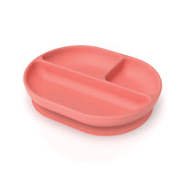 Silicone Divided Suction Baby Plate - Coral