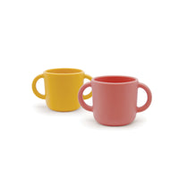 Silicone Training Cup Set - Mimosa / Coral