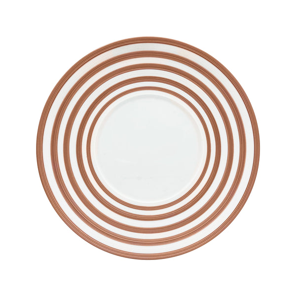 Jl Coquet HEMISPHERE Striped Metallic Pink - Flat Plate - 10.6 in SKU: HEM1034BS0149