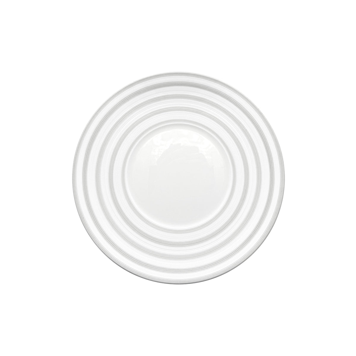 Jl Coquet HEMISPHERE Striped Grey - Dessert Plate - 8.3 in SKU: HEM1028BS0079