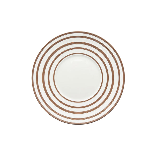 Jl Coquet HEMISPHERE Striped Metallic Pink - Dessert Plate - 8.3 in SKU: HEM1028BS0149
