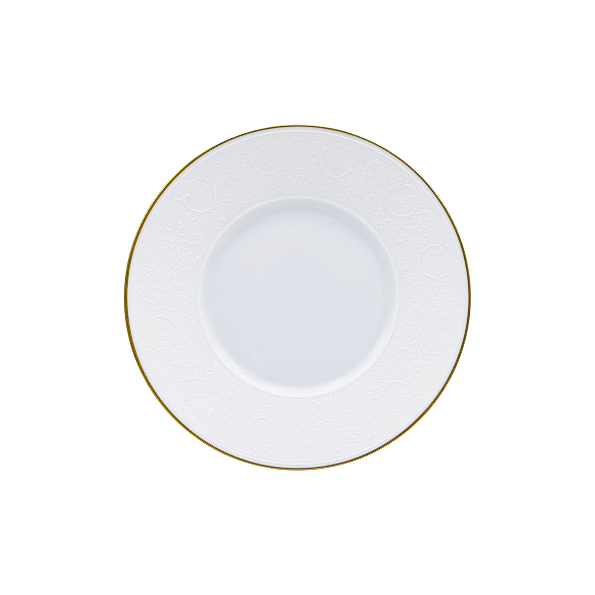Jl Coquet SWAN White Gold Fillet - Dessert Plate - 8.3 in SKU: SWA1028BSA078