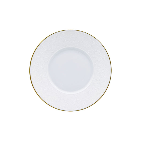 Jl Coquet SWAN White Gold Fillet - Dessert Plate - 8.3 in SKU: SWA1028BSA078