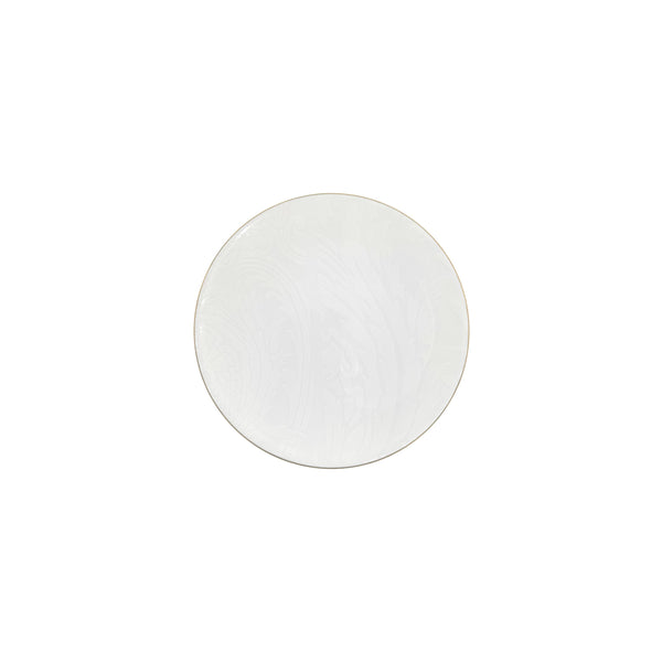 Jl Coquet Indian White on White with Gold Trim - Bread Plate - 6.1 in SKU: AGO1008BBA106