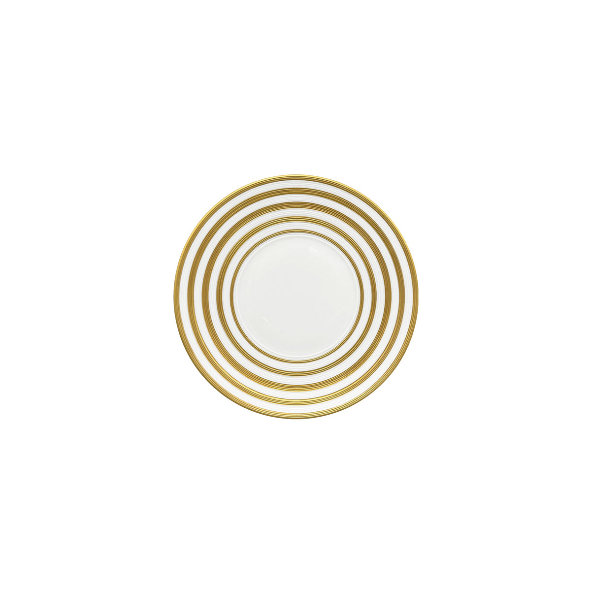 Jl Coquet HEMISPHERE Striped Gold - Bread Plate - 6.1 in SKU: HEM1008BSA055