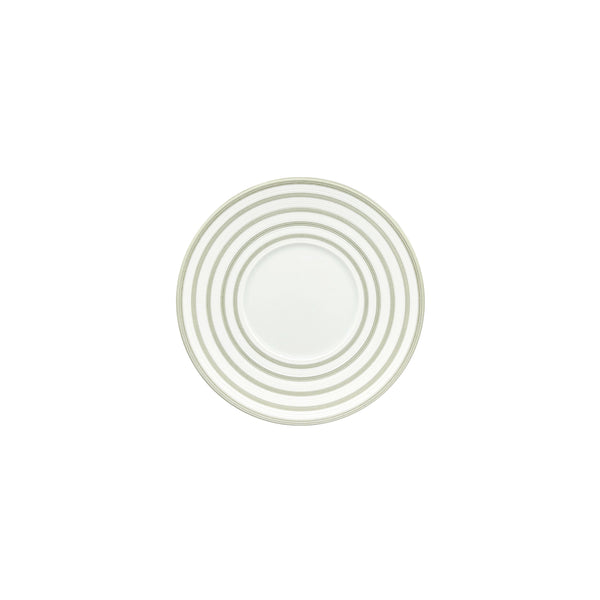 Jl Coquet HEMISPHERE Striped Khaki Green - Bread Plate - 6.1 in SKU: HEM1008BS0083
