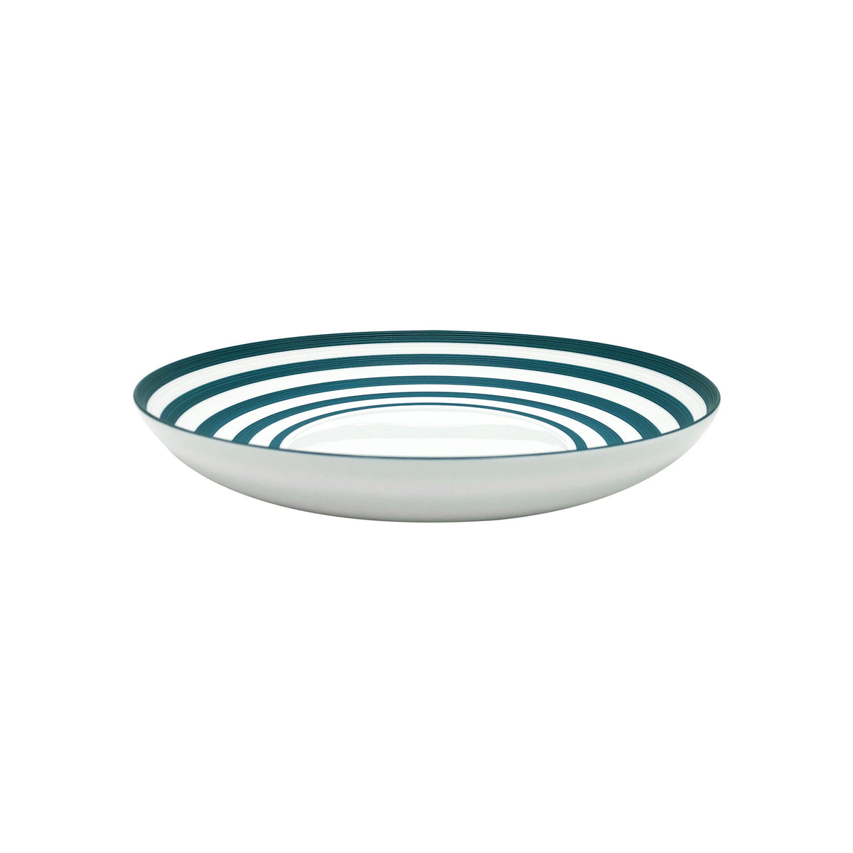 Jl Coquet HEMISPHERE Striped Persian Blue - MM Pasta Plate - 9.4 in SKU: HEM1009BS0280
