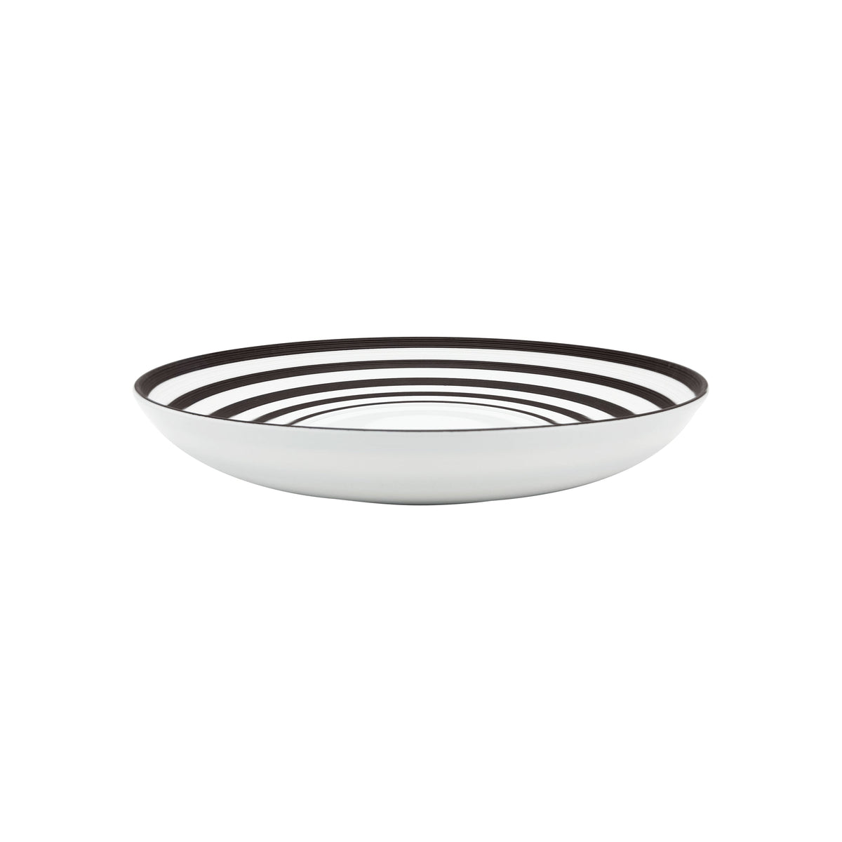 Jl Coquet HEMISPHERE Striped Sepia - MM Pasta Plate - 9.4 in SKU: HEM1009BS0081