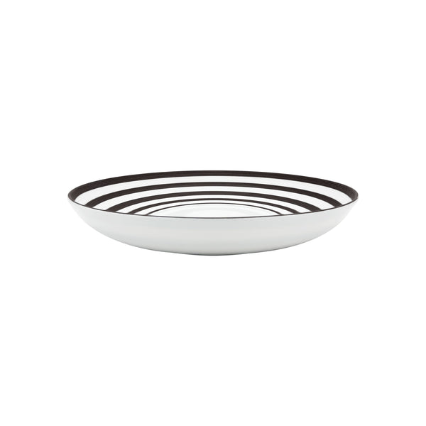 Jl Coquet HEMISPHERE Striped Sepia - MM Pasta Plate - 9.4 in SKU: HEM1009BS0081