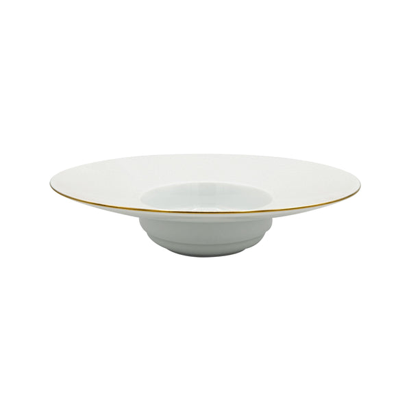 Jl Coquet ARJUNA White Gold Fillet - Large Winged Soup Plate - 10.4 in SKU: HOR1023BBA096