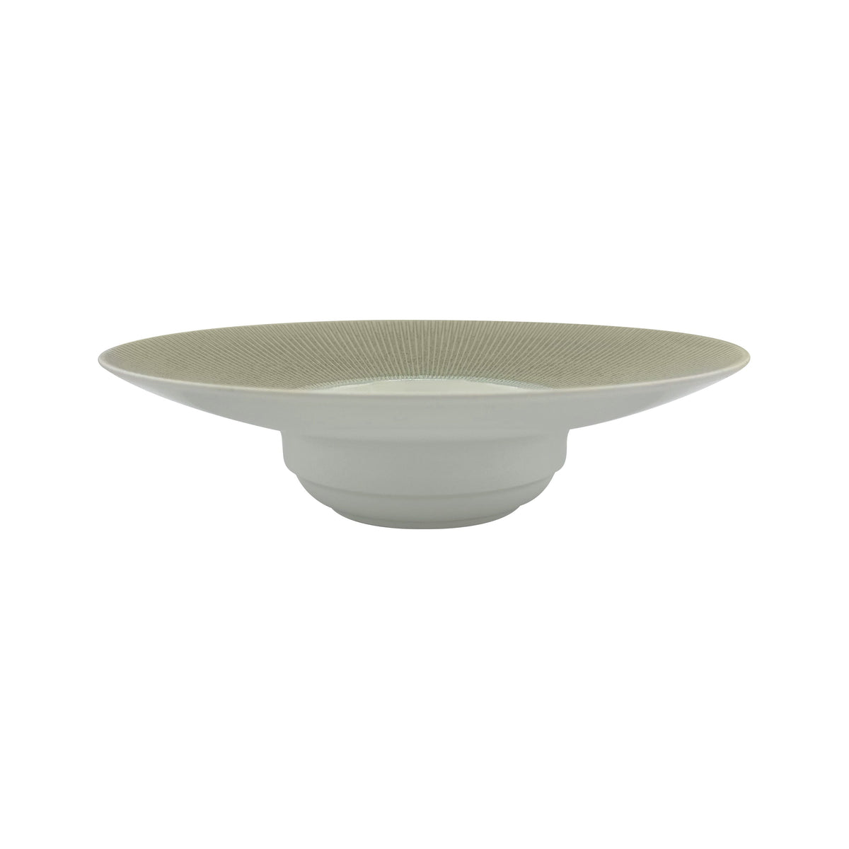 JL Coquet  TODRA Gris - Assiette creuse ? aile GM, Bol?ro   ? 26 cm, bassin ? 10  SKU: BOL1023TGRICREM000