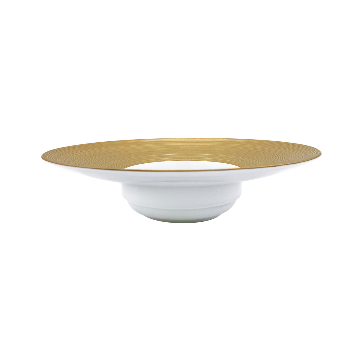 Jl Coquet HEMISPHERE Gold - Large Rimmed Soup Plate - 10.4 in SKU: HEM1023BSA002
