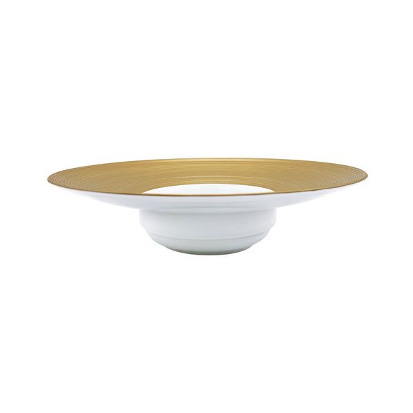Jl Coquet HEMISPHERE Gold - Large Rimmed Soup Plate - 10.4 in SKU: HEM1023BSA002