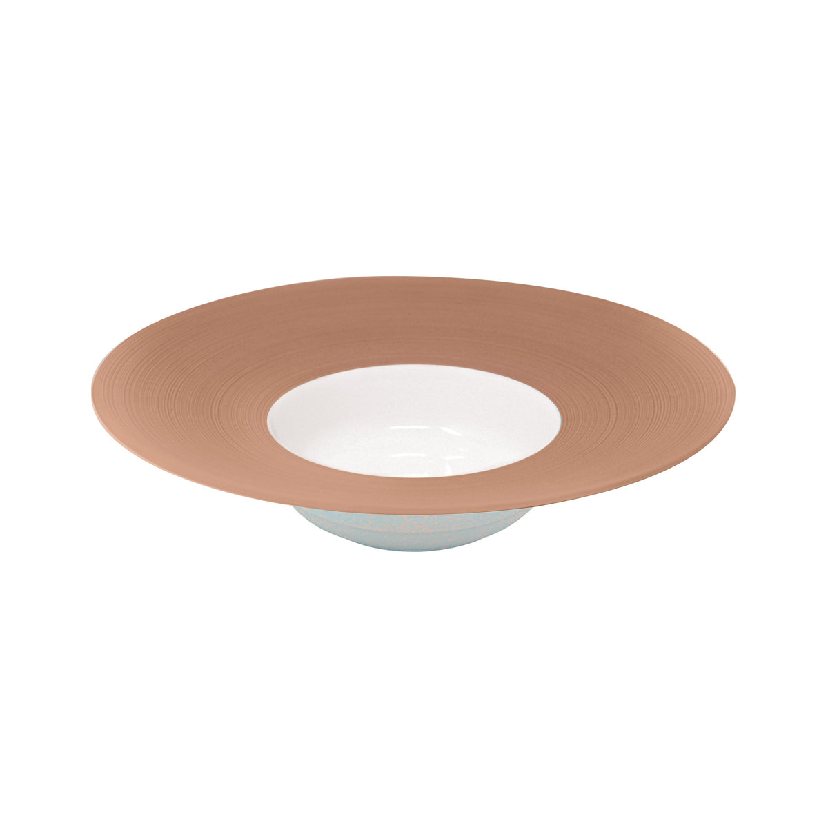 Jl Coquet HEMISPHERE Metallic Rose - Large Rimmed Deep Plate - 10.4 in SKU: HEM1023BS0048