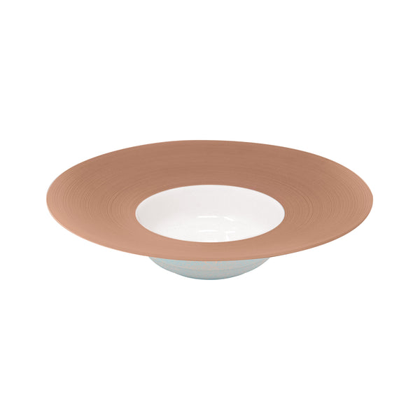 Jl Coquet HEMISPHERE Metallic Rose - Large Rimmed Deep Plate - 10.4 in SKU: HEM1023BS0048