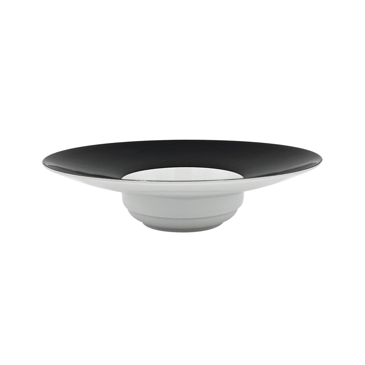 Jaune de Chrome GLITTERY BLACK - Large Rimmed Deep Plate  - 10.4 in SKU: HOR1023NPAIBLNC000