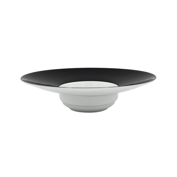 Jaune de Chrome GLITTERY BLACK - Large Rimmed Deep Plate  - 10.4 in SKU: HOR1023NPAIBLNC000