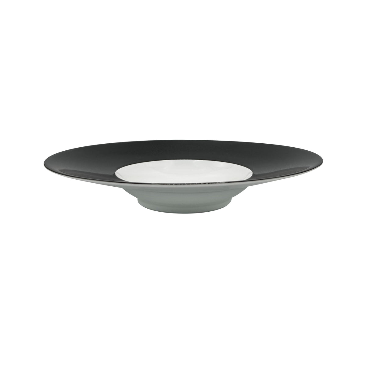 JL Coquet  NOIR PAILLET? - Assiette creuse ? aile JDC 10.63 Inch SKU: JDC1052NPAIBLNC000