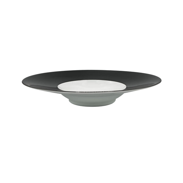 JL Coquet  NOIR PAILLET? - Assiette creuse ? aile JDC 10.63 Inch SKU: JDC1052NPAIBLNC000