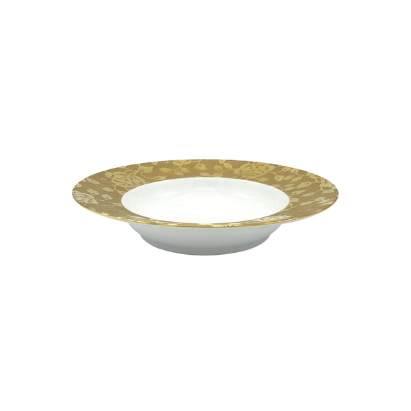 Jl Coquet THISTLES Gold Inlay - MM Rimmed Soup Plate - 9.1 in SKU: MHV1024BBA014