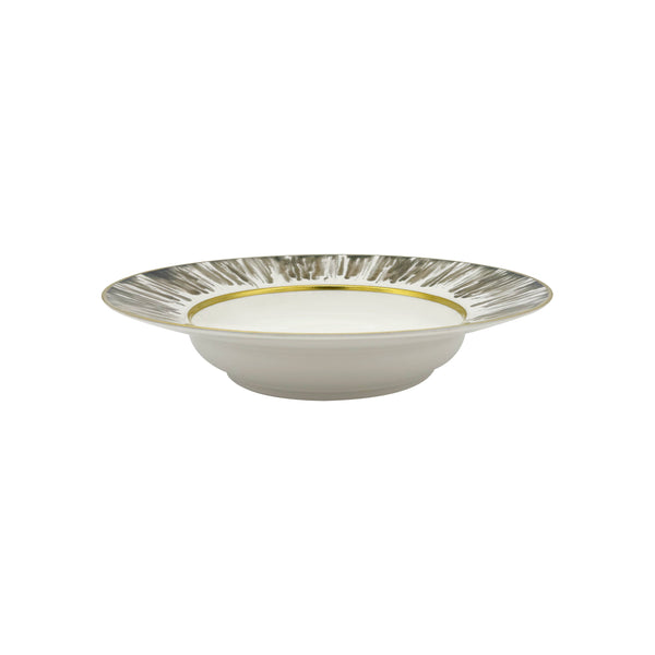 Jaune de Chrome ECAILLE CREME Gold Fillet - Deep plate with rim MM, 1824  - 9.1 in SKU: MHV1024ECRECREMA00
