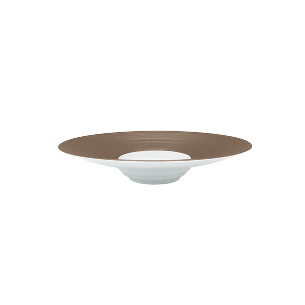 Jl Coquet HEMISPHERE Metallic Grey - Deep plate with rim MM - 9.1 in SKU: HEM1024BS0030