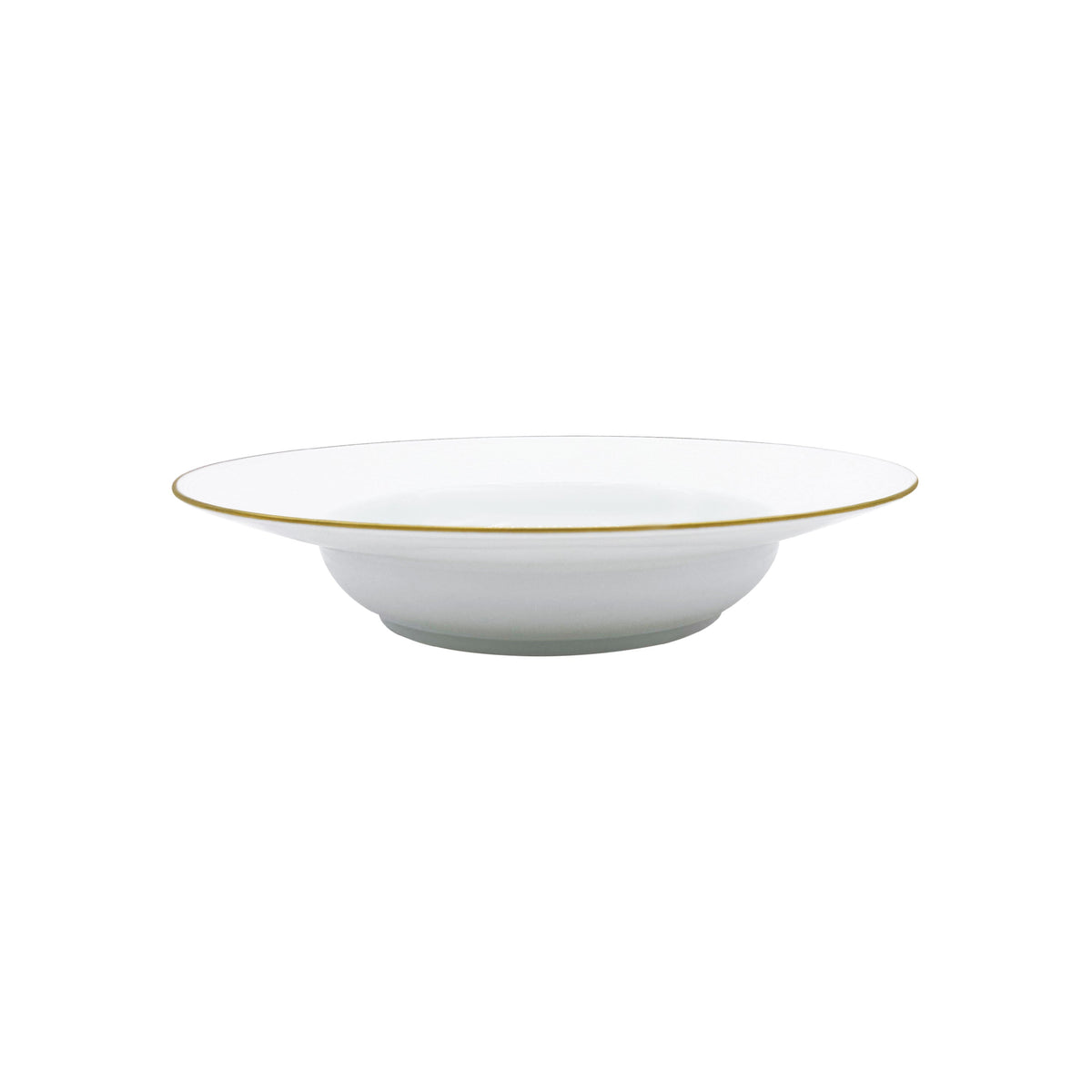 Jl Coquet SWAN White with Gold Rim - MM Winged Soup Plate - 9.1 in SKU: SWA1024BSA078
