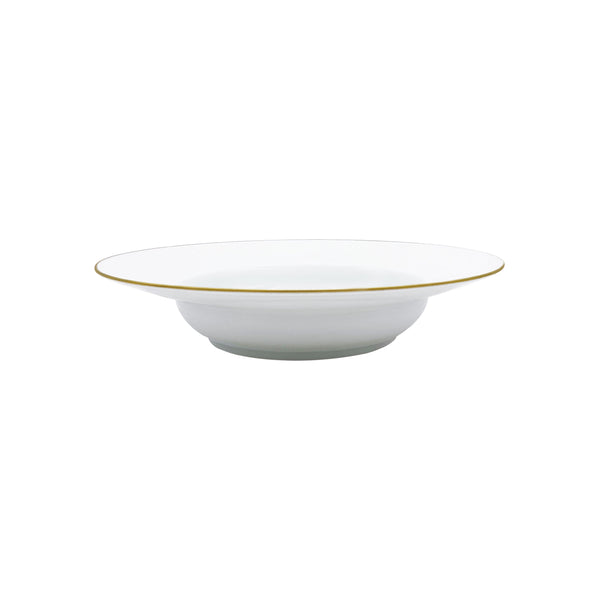 Jl Coquet SWAN White with Gold Rim - MM Winged Soup Plate - 9.1 in SKU: SWA1024BSA078