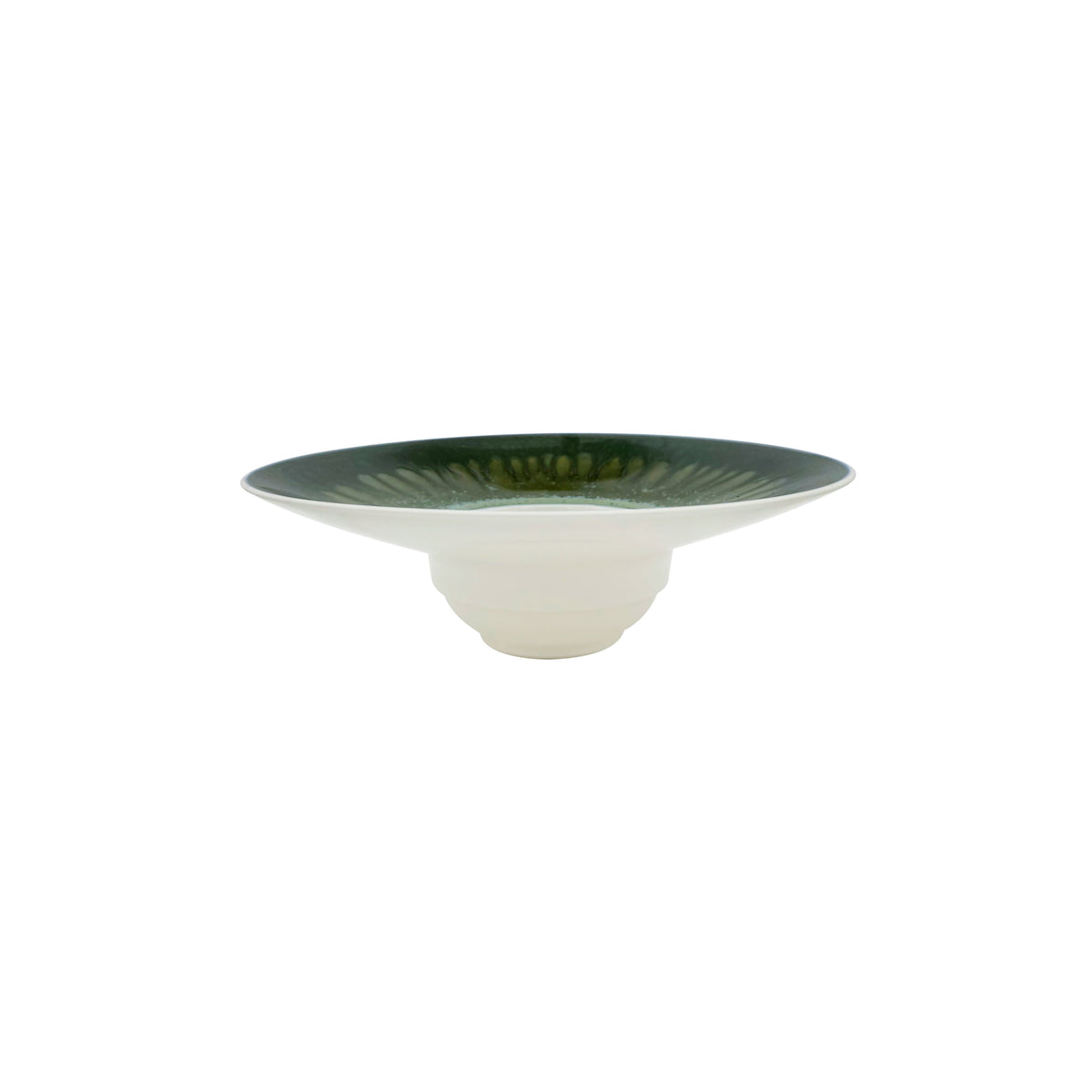 Jaune de Chrome CYCLONE - Small rimmed bowl  - 7.5 in SKU: HOR1026CYCLCREM000
