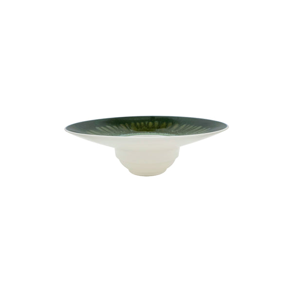 Jaune de Chrome CYCLONE - Small rimmed bowl  - 7.5 in SKU: HOR1026CYCLCREM000