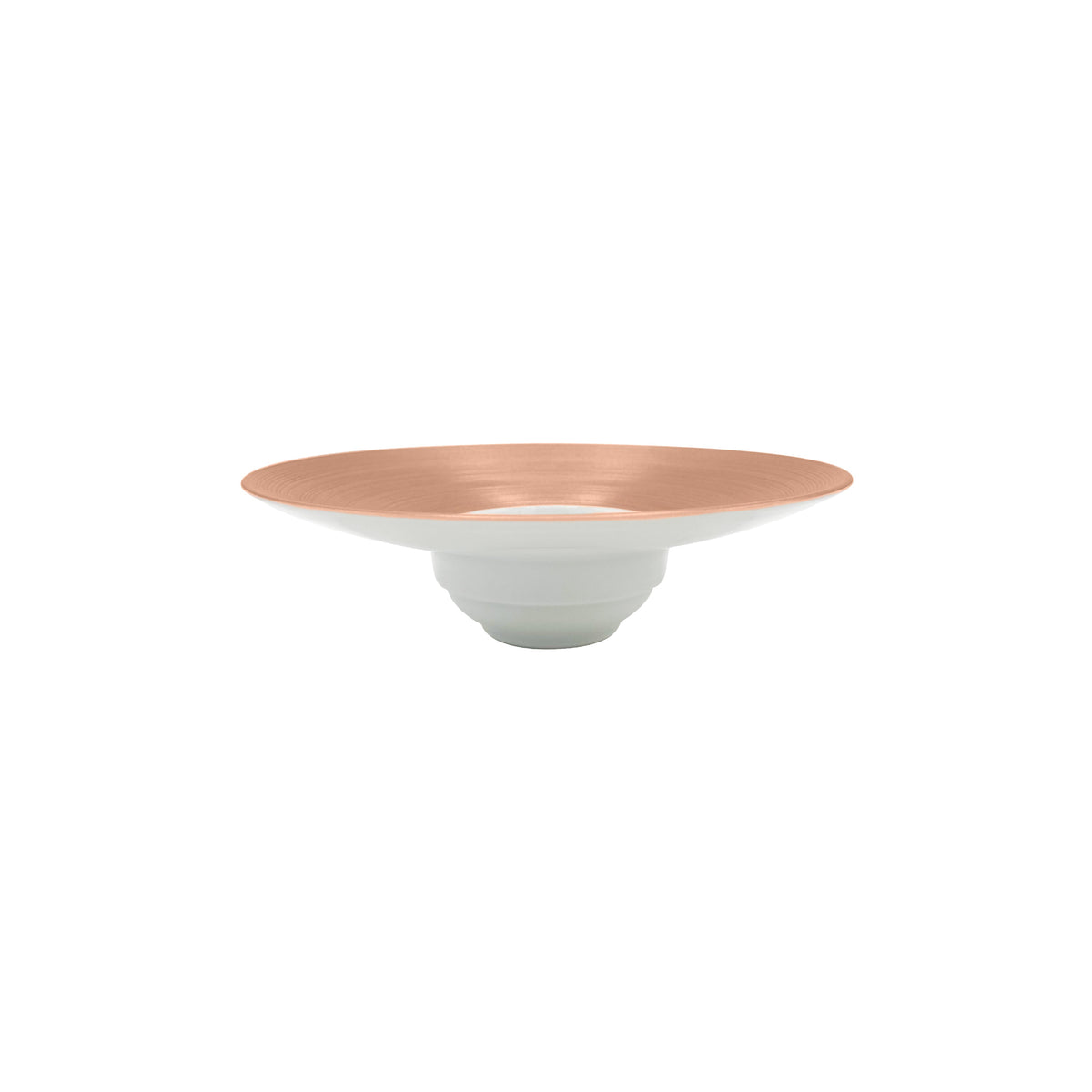 Jl Coquet HEMISPHERE Metallic Rose - Small Rimmed Soup Plate - 7.5 in SKU: HEM1026BS0048