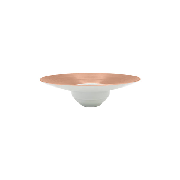 Jl Coquet HEMISPHERE Metallic Rose - Small Rimmed Soup Plate - 7.5 in SKU: HEM1026BS0048