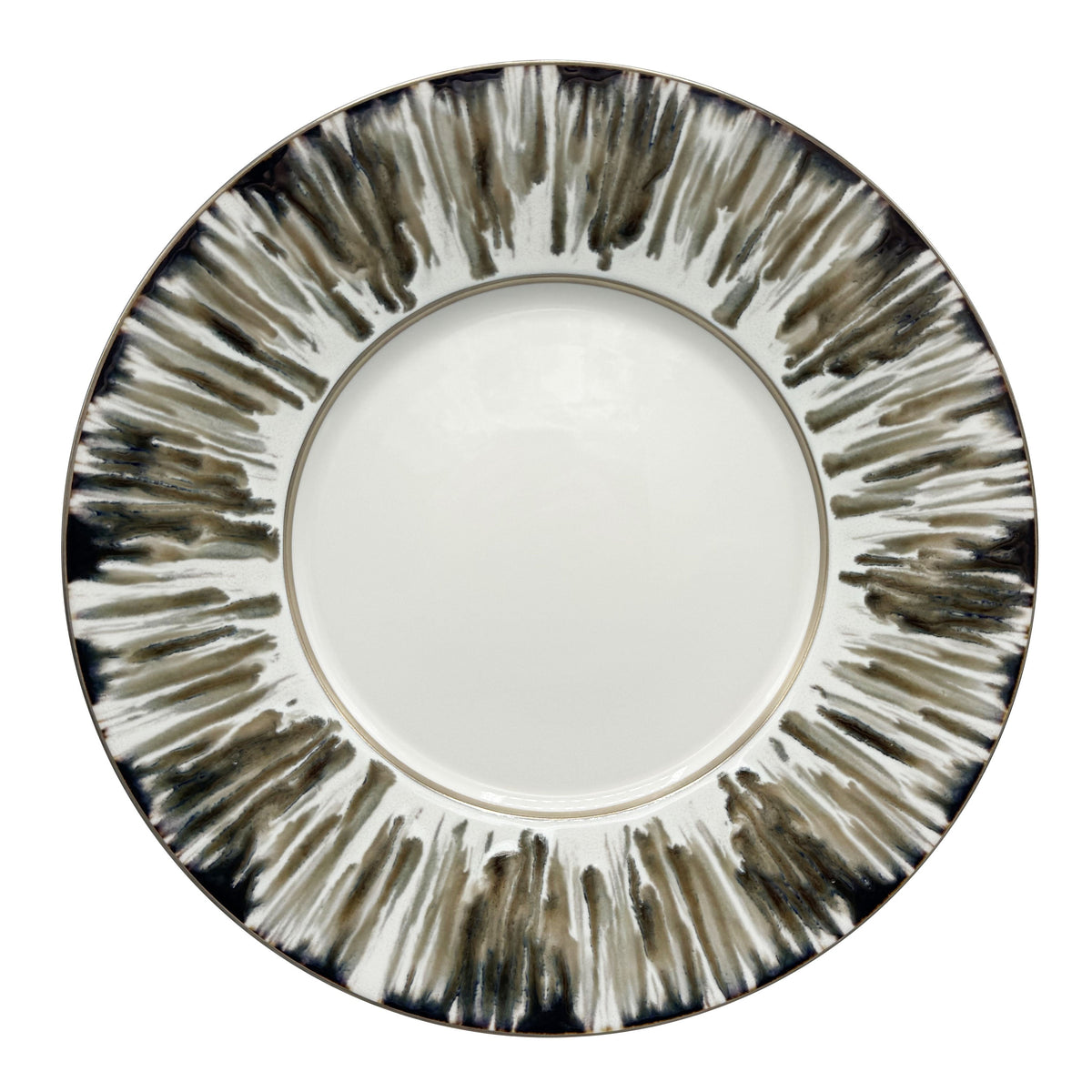 JL Coquet  ?CAILLE CR?ME Filet Bronze - Assiette de pr?sentation, 1824 12.6 Inch SKU: MHV1039ECRECREMB00