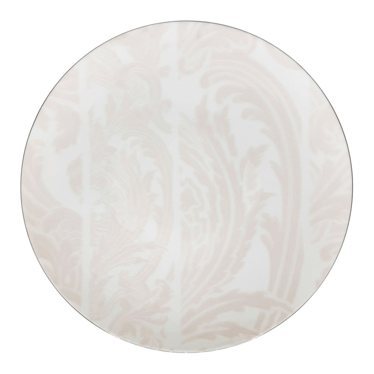 Jl Coquet INDIAN COLOUR Powder Pink Platinum Trim - Serving Plate - 12.6 in SKU: AGO1039BBP055