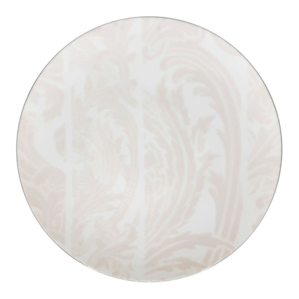 Jl Coquet INDIAN COLOUR Powder Pink Platinum Trim - Serving Plate - 12.6 in SKU: AGO1039BBP055