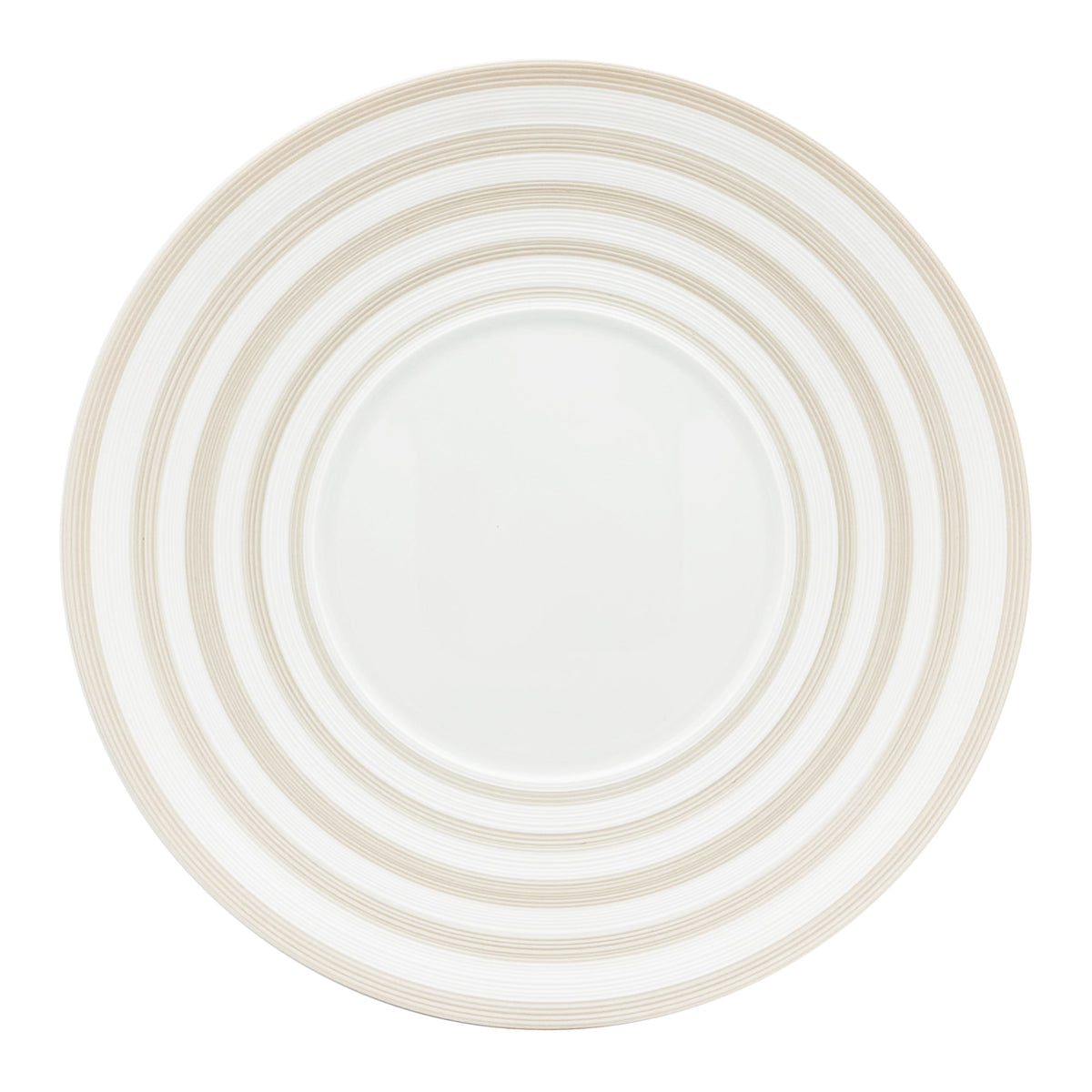 Jl Coquet Hemisphere Striped Vanilla - Serving Plate - 12.6 in SKU: HEM1039BS0082