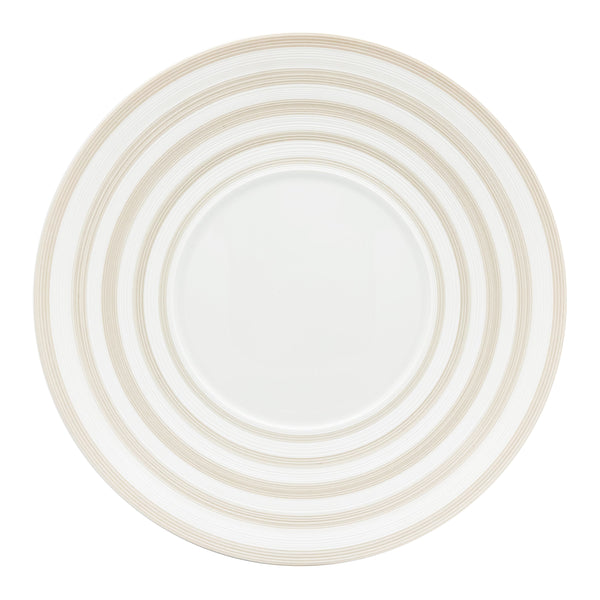 Jl Coquet Hemisphere Striped Vanilla - Serving Plate - 12.6 in SKU: HEM1039BS0082