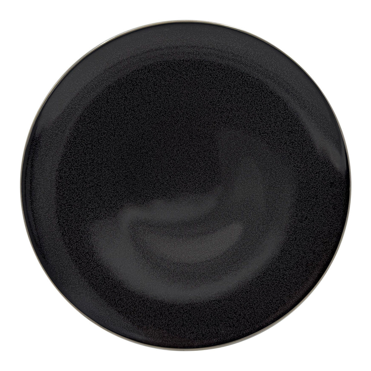 Jaune de Chrome BLACK SEQUIN Platinum Net - Serving Plate  - 12.6 in SKU: AGO1039NPAIBLNCP00