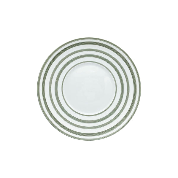 Jl Coquet HEMISPHERE Striped Khaki Green - Dessert Plate - 8.3 in SKU: HEM1028BS0083