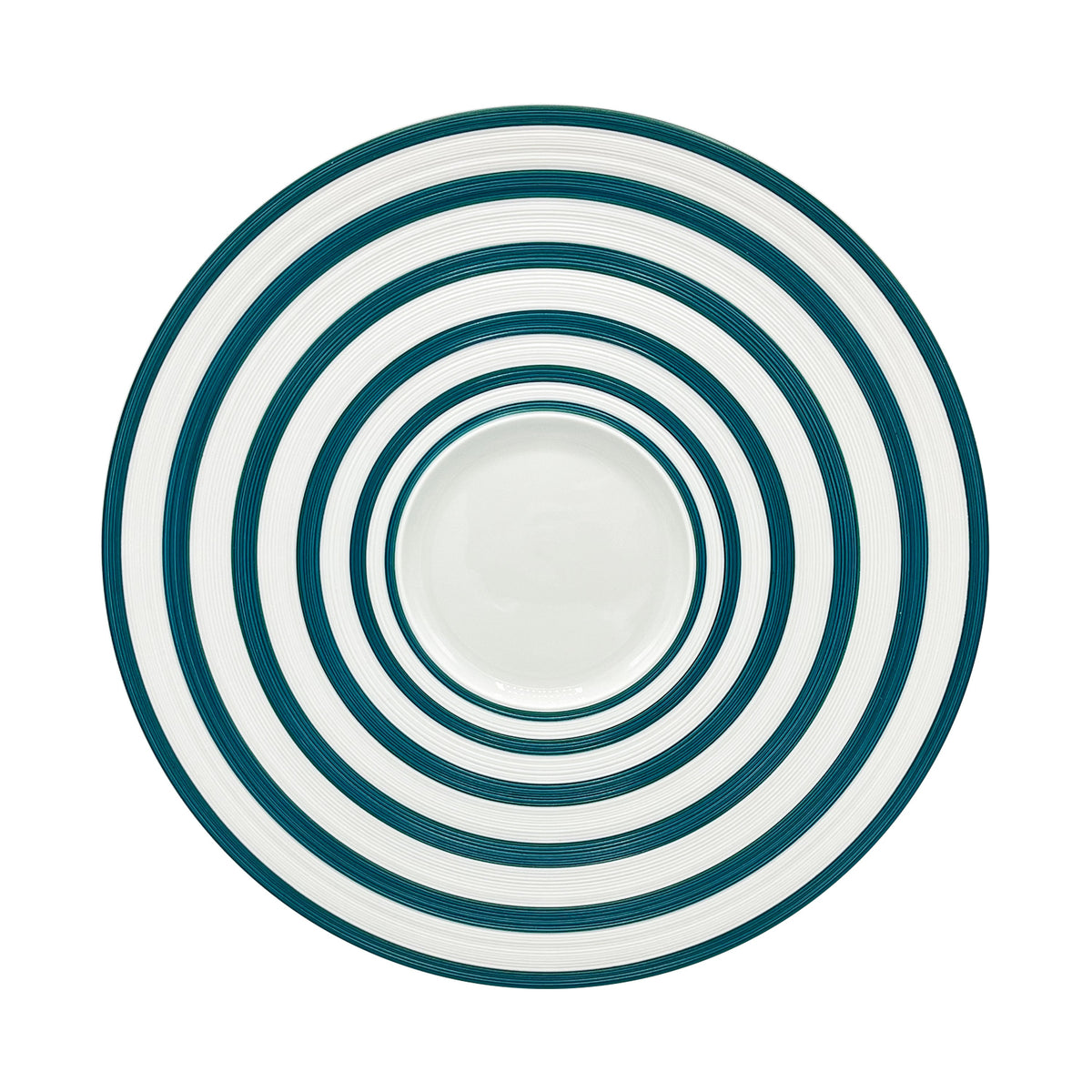 Jl Coquet HEMISPHERE Striped Persian Blue - Appetizer Plate - 11.4 in SKU: HEM1031BS0280