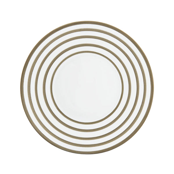 Jl Coquet HEMISPHERE Striped Metallic Grey - Flat Plate - 10.6 in SKU: HEM1034BS0045
