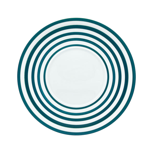 Jl Coquet HEMISPHERE Striped Persian Blue - Flat Plate - 10.6 in SKU: HEM1034BS0280