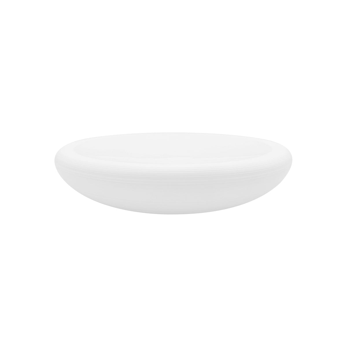 Jl Coquet HEMISPHERE Satin White - Bubble Flat Plate - 9.4 in SKU: HEM1089BS0000