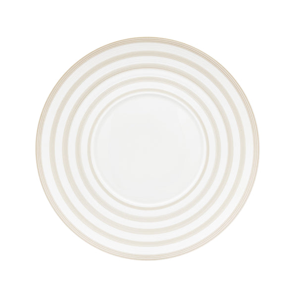 Jl Coquet Hemisphere Striped Vanilla - Flat Plate - 10.6 in SKU: HEM1034BS0082